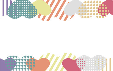 ハートのフレーム　カラフルなハートをアレンジしたフレーム