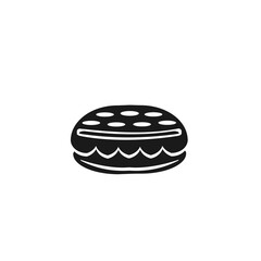 Vector illustration, web icon hamburger, food.