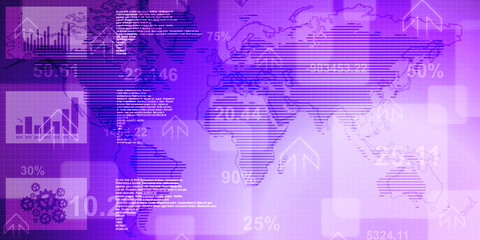 2d illustration world map abstract background
