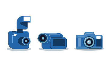 Camera element isolated vector illustration