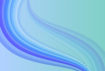 Blue abstract background with lines and wave. Elegant Blue wave dynamic background