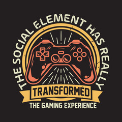 Custom retro vintage Gaming Tshirt design template