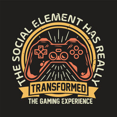 Custom retro vintage Gaming Tshirt design template
