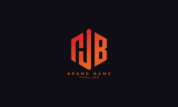PHJB, HJB, PJB, Abstract initial monogram letter alphabet logo design