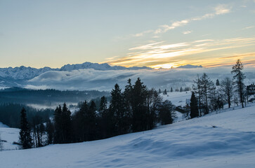 Przed zachodem słońca w Tatrach 