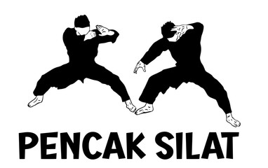 pencak silat logo icon vector