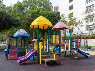 Kids playground in park
