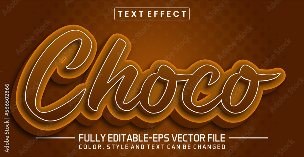 Poster choco text editable style effect