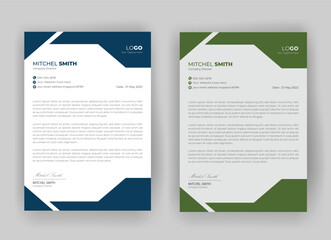 Corporate and business letterhead design vector template