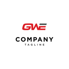 Letter G W E vector logo template.eps