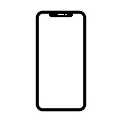 Smartphone, mobile phone, hand phone vector icon illustration on white background.