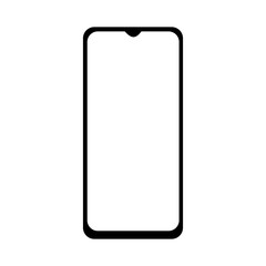Smartphone, mobile phone, hand phone vector icon illustration on white background.