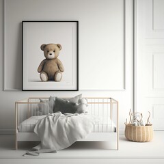  Blank Frame Mockup for Nursery Wall Decor Living Room Interior Design with Blank Frame Wall Art Mockup