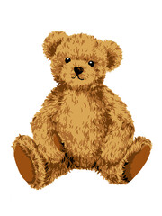 かわいいくまのぬいぐるみのイラスト