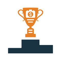 Trophy icon. Simple editable vector graphics.