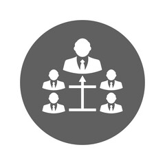 Business Hierarchy Icon. Gray vector graphics.