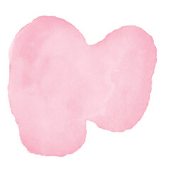 Pink Pastel Watercolor Blob Transparent 