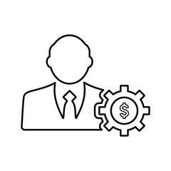 Finance Specialist outline Icon.