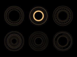 Magic circle. Mystical geometric symbol. Vector illustration.