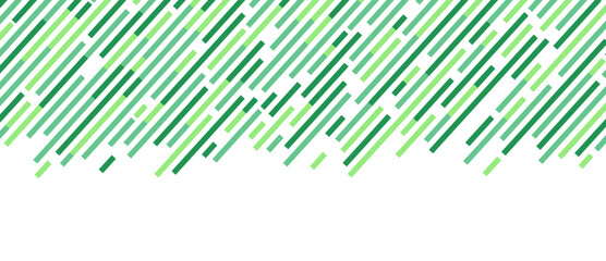 様々なグリーン系の斜線で構成された抽象的な背景素材