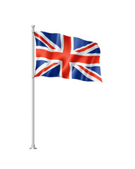 British flag isolated on white