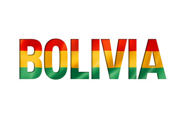 Fototapeta premium bolivian flag text font