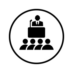 Class, presentation icon.