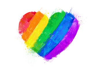 rainbow color background, abstract heart image