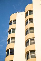 Fototapeta na wymiar Art Deco and retro buildings of Miami, Florida 