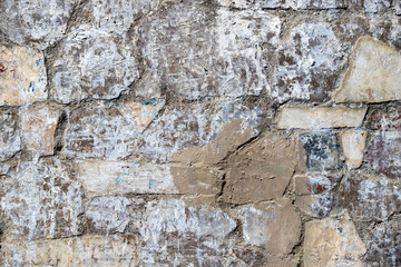 Stone concrete wall background, old wall texture.