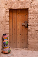 Alula Old Town City, Old town, Alula's 900 years old door house in the restored area of the Town in...