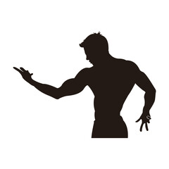 silhouettes of people or silhouettes of people exercising and fitness