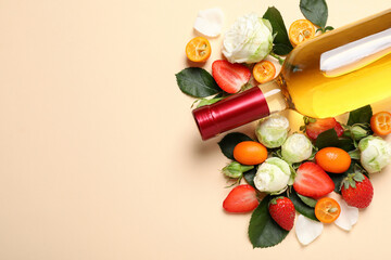 The concept of a delicious alcoholic drink, wine, space for text