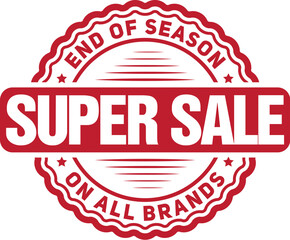 Super Sale On All Brands. Vector Stamp.