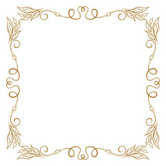 Vintage style vector square frame.
