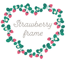 いちご　苺　ハート　フレーム