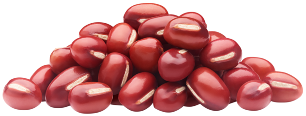 Pile of adzuki beans isolated
