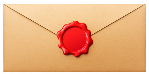 Wax seal on envelope
