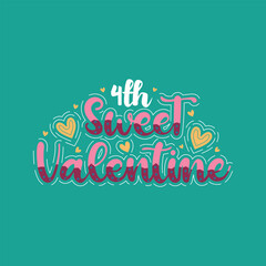 4th sweet Valentine with colorful design.
