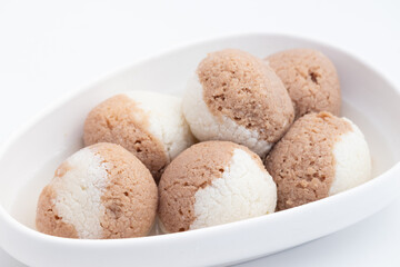 Indian Mithai Chocolate Rasgulla Also Called Choco Gulla, Rasagola, Rosgola, Roshogolla,...