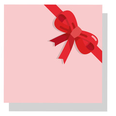 Pink Christmas gift box top view