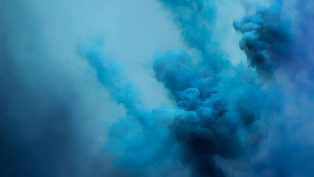 abstract blue wave watercolor hand drawn background. Fantasy sky with colorful smokes. Seamless and infinity looping video animation background. Live wallpaper or screen saver video.