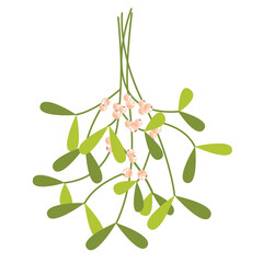 Mistletoe flat style
