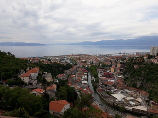 Fototapeta na wymiar View of the coastal town Rijeka, Croatia
