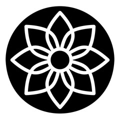 mandala glyph icon