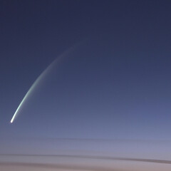 comète dans le ciel, comet in the night sky generated by  IA générative