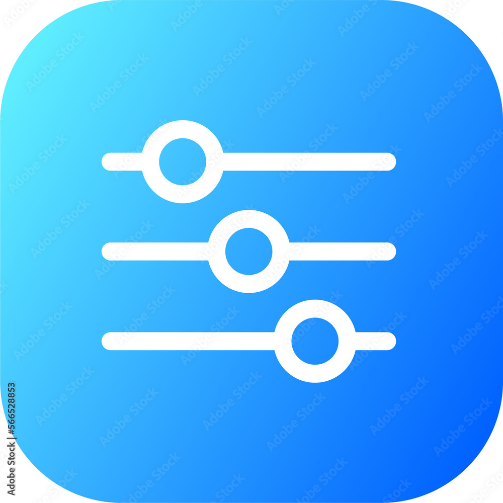 Poster setting icon in square gradient colors. panel signs illustration.