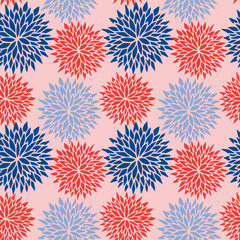 Vector pattern of flowers. Flowers illustration. For print.