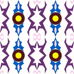 Coloring in blue, brown, pink and yellow, design, fabric patterns, is used as background image.