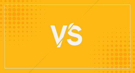 Vs or versus poster concept in cartoon design style. Battle background illustration.